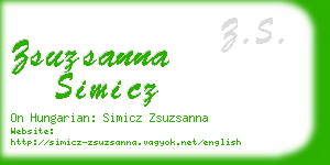 zsuzsanna simicz business card
